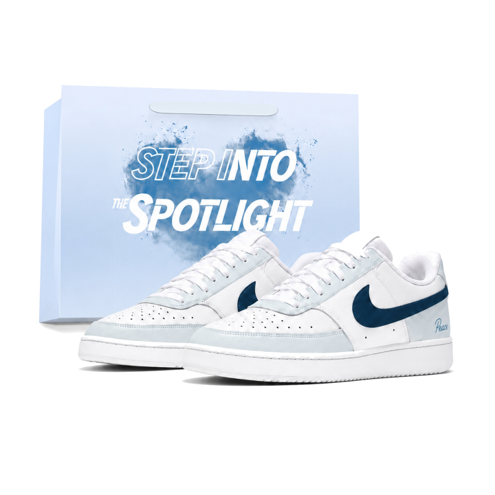 Nike Nike Court Vision 1 Skateboard Shoes Unisex Low Top Blue