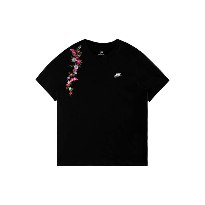 Nike Nike Sportswear T Shirts Unisex Black/White/Dark Gray Crew Neck Moderate
