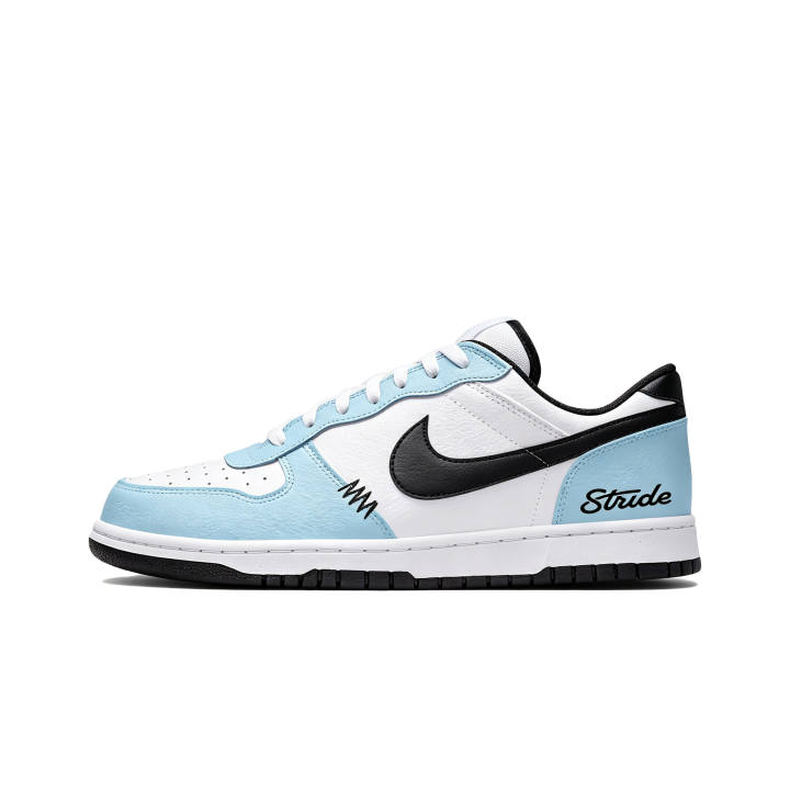 Nike Nike Big Skateboard Shoes Unisex Low Top Blue With White Lettering