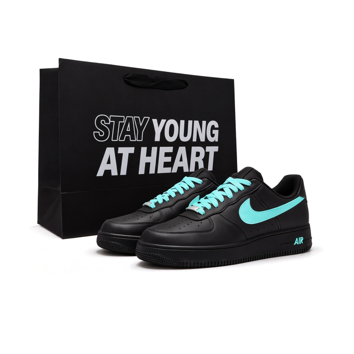 Nike Nike Air Force 1 Skateboard Shoes Unisex Low Top Cyan