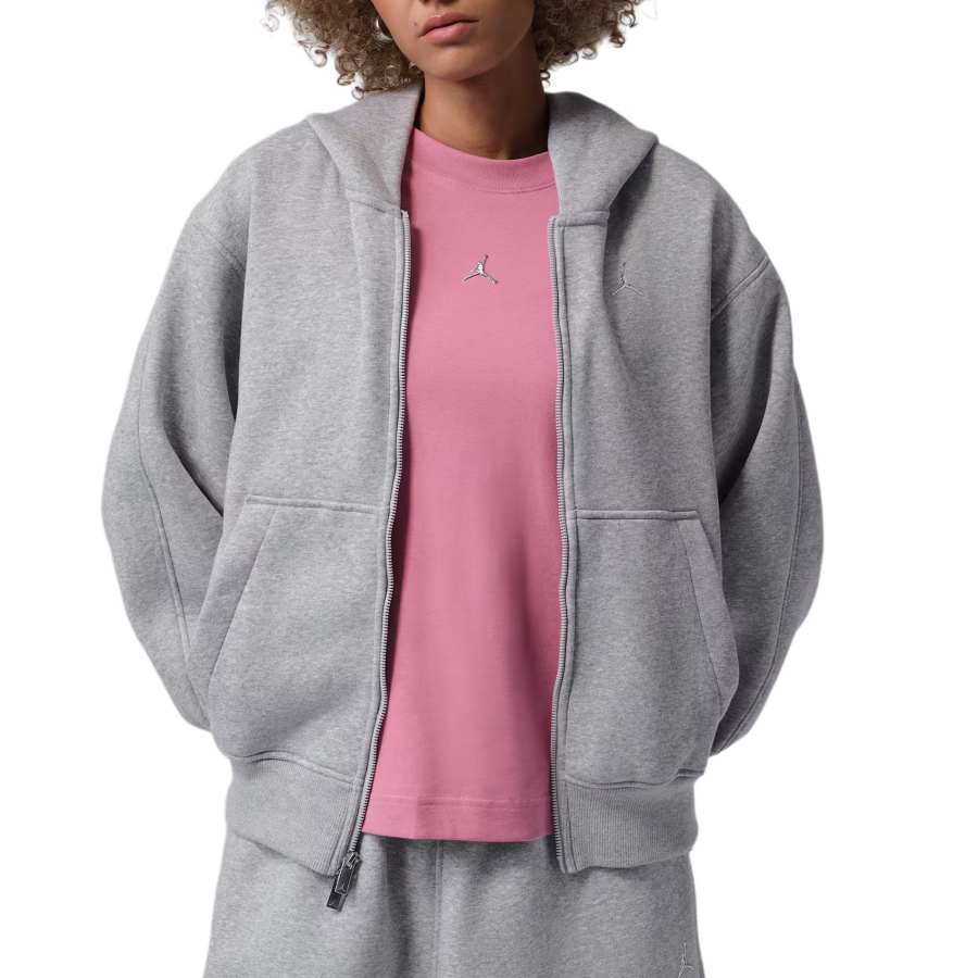Jordan Jordan Brooklyn Sweatshirts Women's Dark Gray Heather Hooded Non Detachable Moderate
