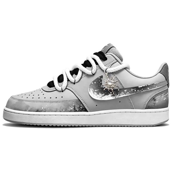 Nike Nike Court Vision Skateboard Shoes Men's Low Top Gray/White