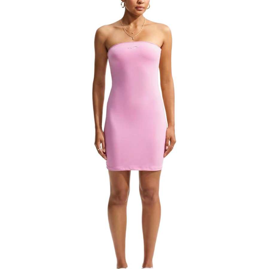 Nike Nike Sportswear Sleeveless Dresses Women's Pink/Metal Silver Moderate Short Skirt