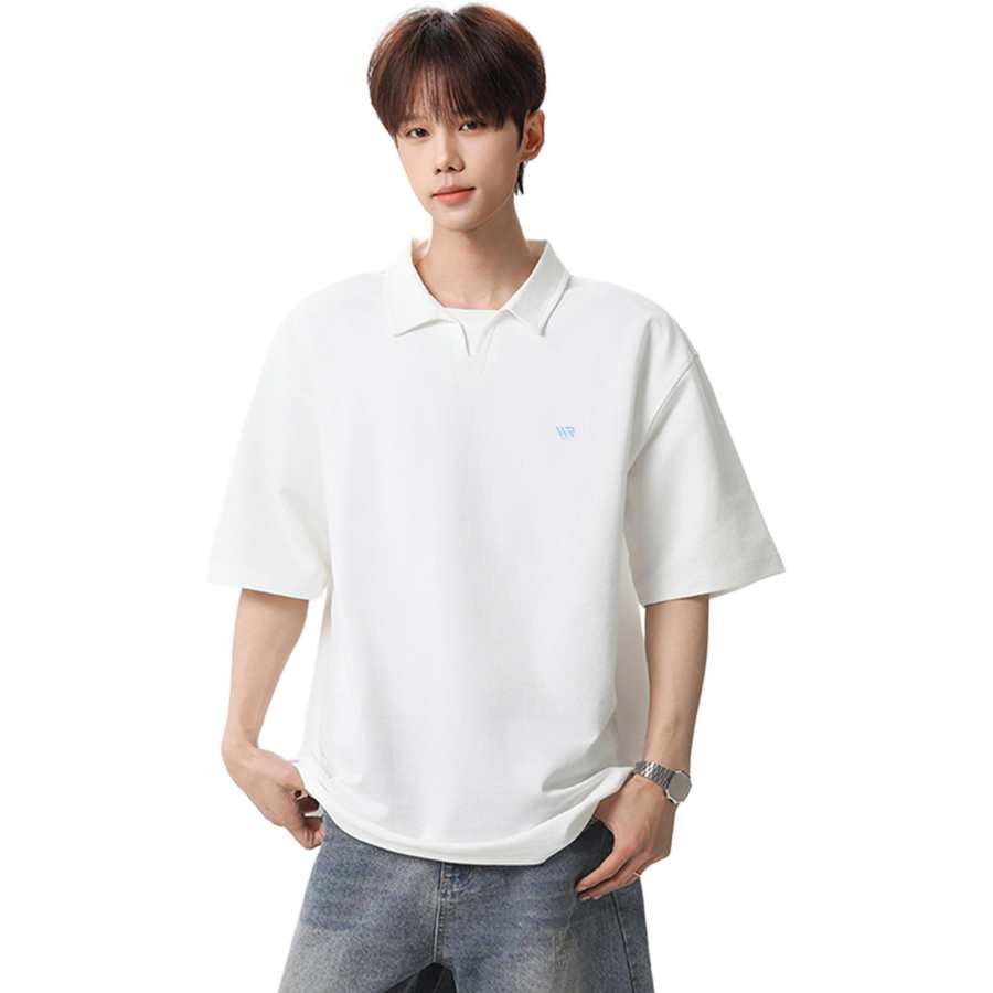 WARRIOR WARRIOR T Shirts Unisex Lapel Thin Straight Fit