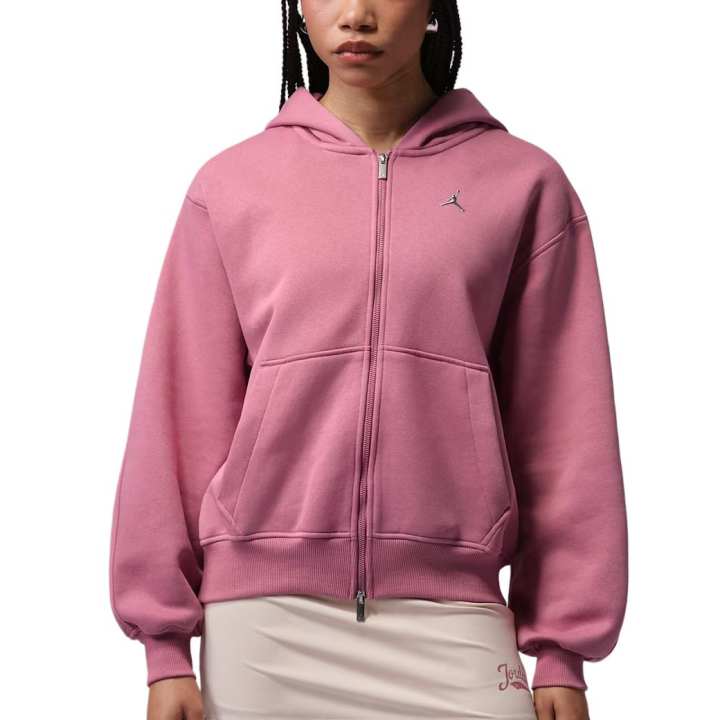 Jordan Jordan Brooklyn Sweatshirts Women's Desert Berry Hooded Non Detachable Moderate