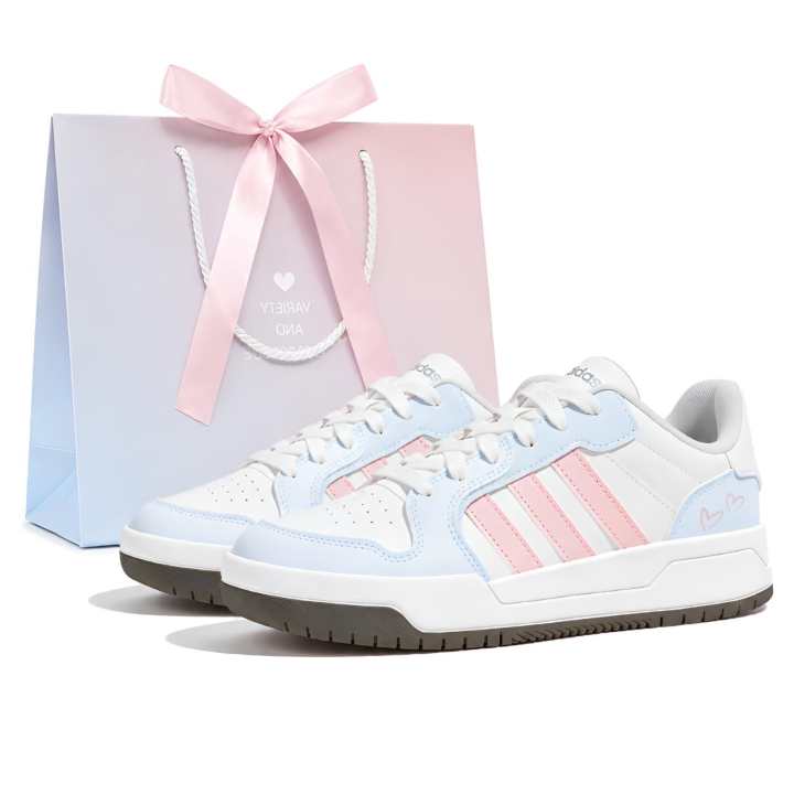 Adidas Adidas ENTRAP Skateboard Shoes Unisex Low Top Light Blue Pink