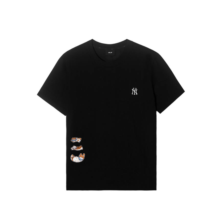 MLB T Shirts Unisex New York Yankees/Black Crew Neck Moderate Straight Fit