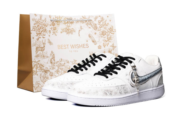 Nike Nike Court Vision 1 Skateboard Shoes Unisex Low Top White Gray