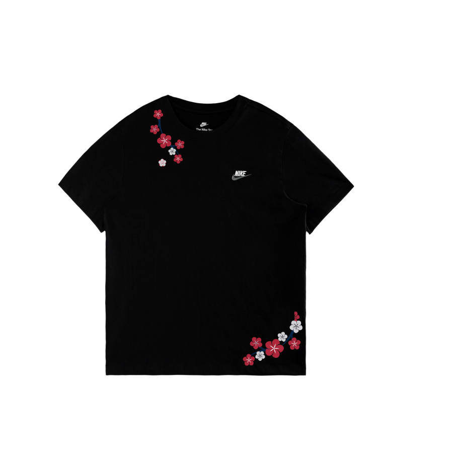 Nike Nike Sportswear Club T Shirts Men's Black/White/Dark Gray Crew Neck Moderate