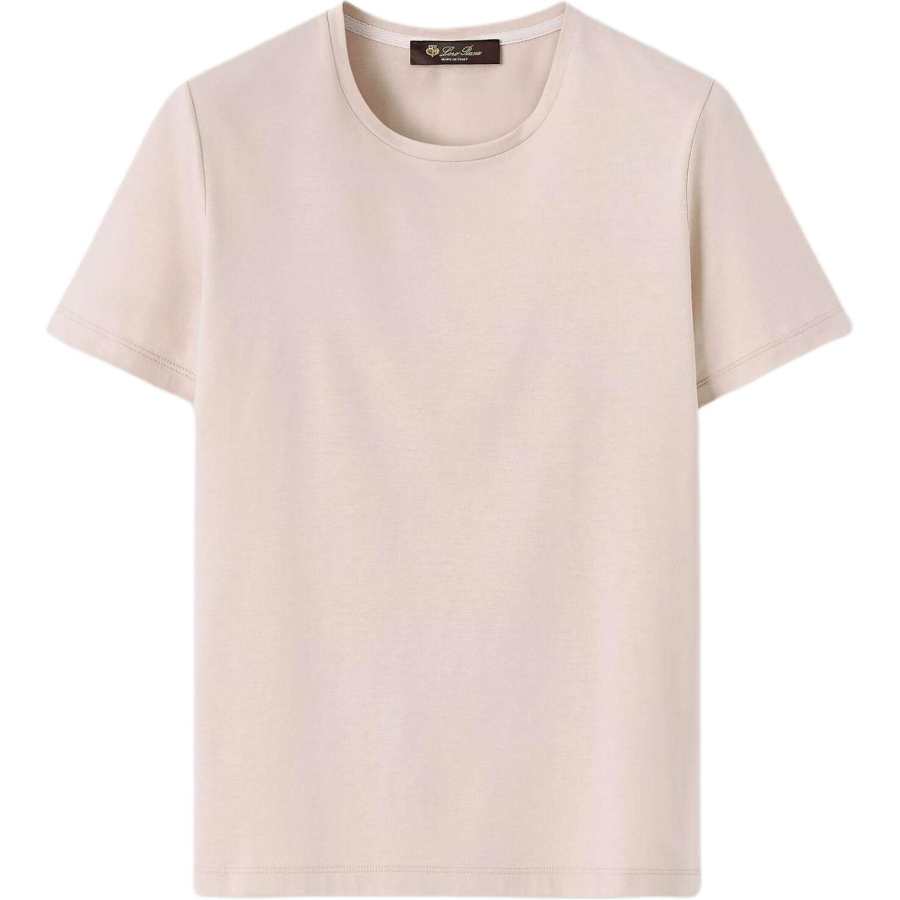 Loro Piana T Shirts Women's Pineapple Rose Crew Neck Moderate Straight Fit
