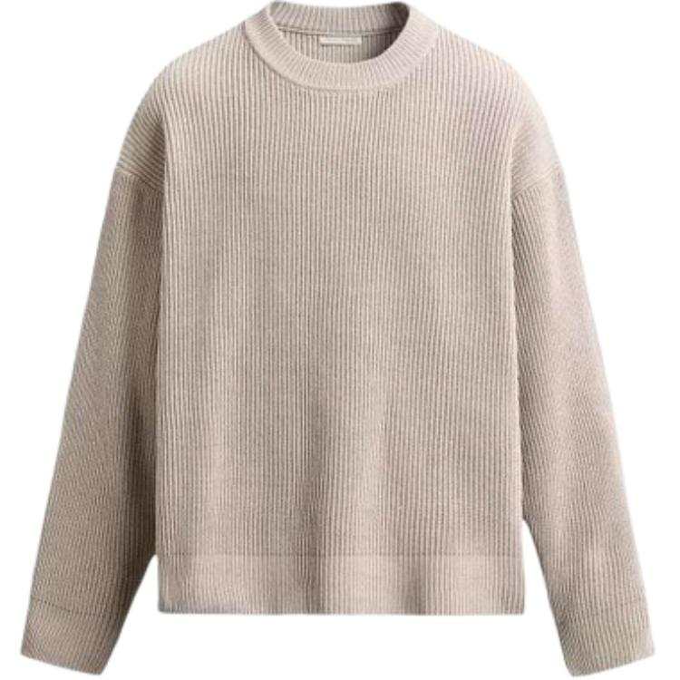 ZARA Knitwear Men's White Crew Neck Moderate