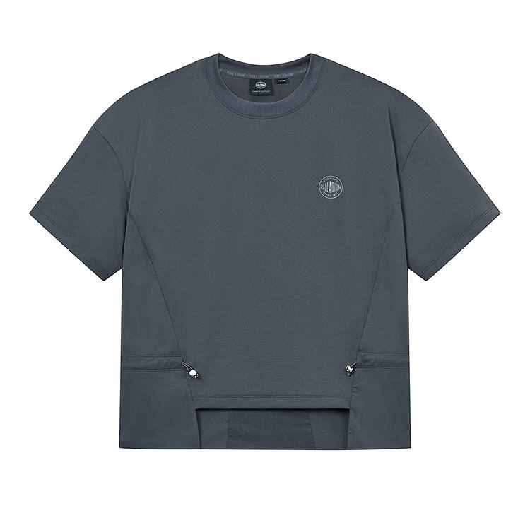 Palladium T Shirts Women's Black Pearl Crew Neck Moderate Straight Fit