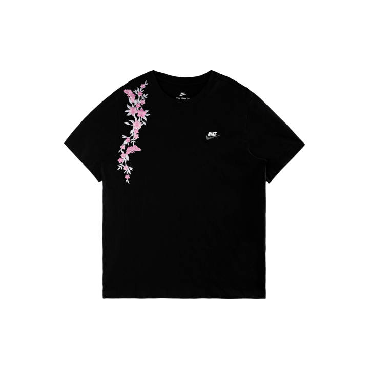 Nike Nike Sportswear T Shirts Unisex Black/White/Dark Gray Crew Neck Moderate