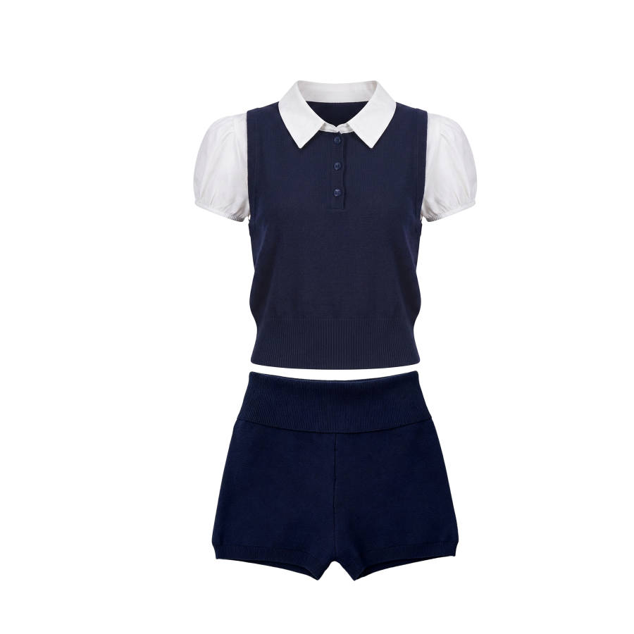 CPAURA Casual Suits Women's Polo Collar Moderate