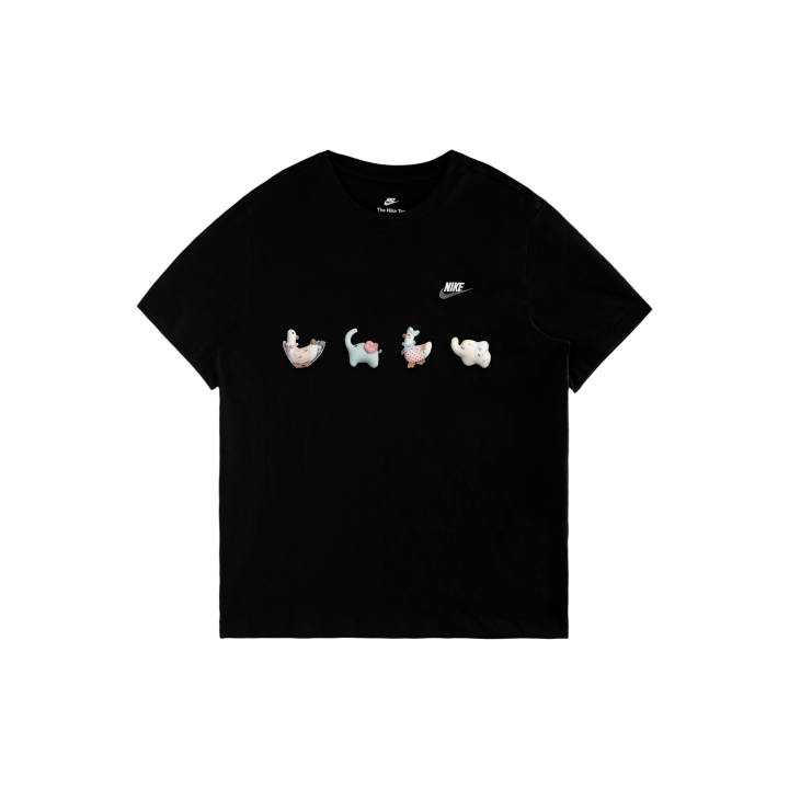 Nike Nike Sportswear T Shirts Men's Black/White/Dark Gray Crew Neck Moderate