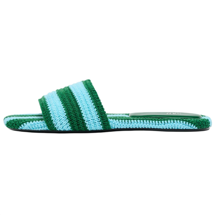 ZARA Slide Slippers Women's Turquoise
