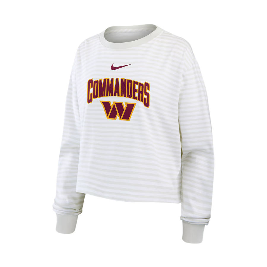 Nike Nike NFL Rugby Jerseys Women's White/Gray Crew Neck Moderate