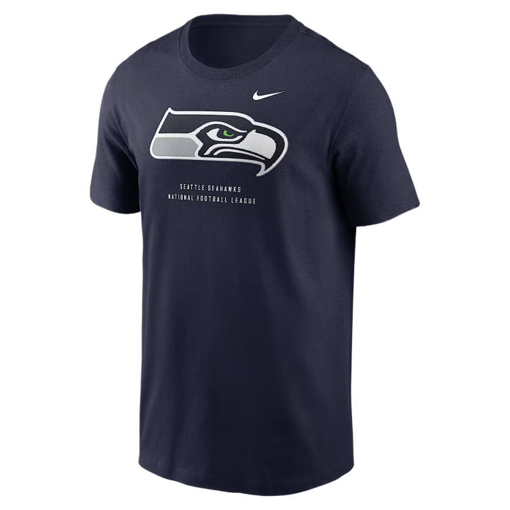 Nike Nike NFL T Shirts Men's Marine Blue Crew Neck Moderate