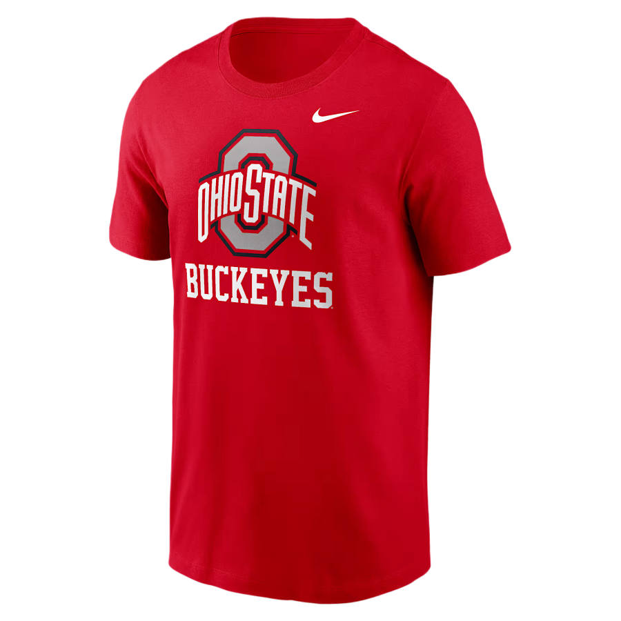Nike Nike College T Shirts Men's Scarlet Crew Neck Moderate