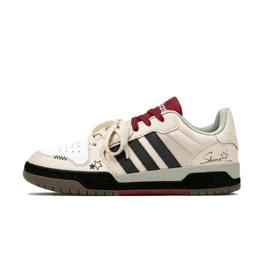 Adidas Neo Entrap Skateboard Shoes Unisex Low Top Ecru/Black