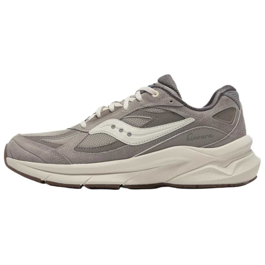 Saucony Kinvara Pwr Running Shoes Unisex Beige Gray