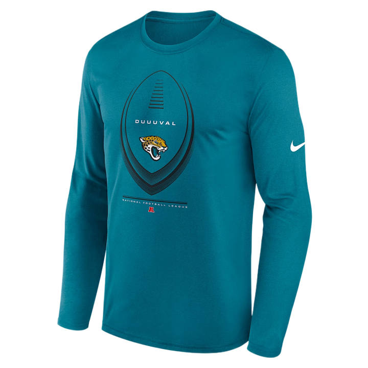 Nike Nike NFL Soccer Jerseys Men's Aqua Green Crew Neck Moderate Straight Fit