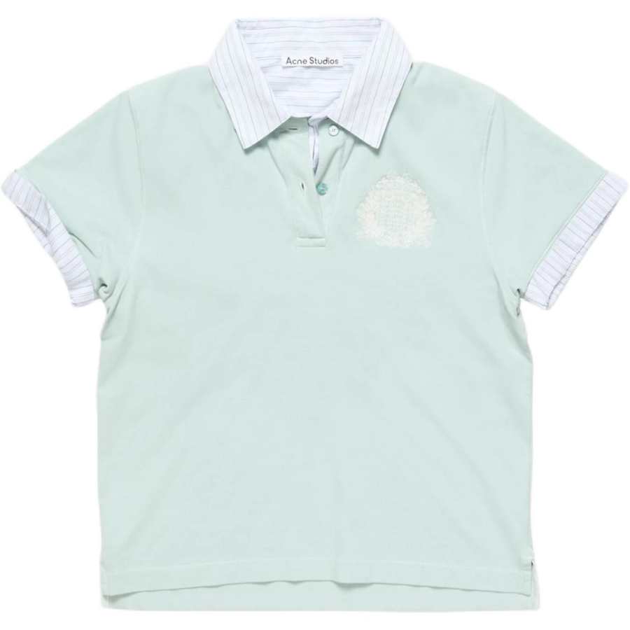 Acne Studios Acne Studios Polo Shirts Women's Light Blue Moderate