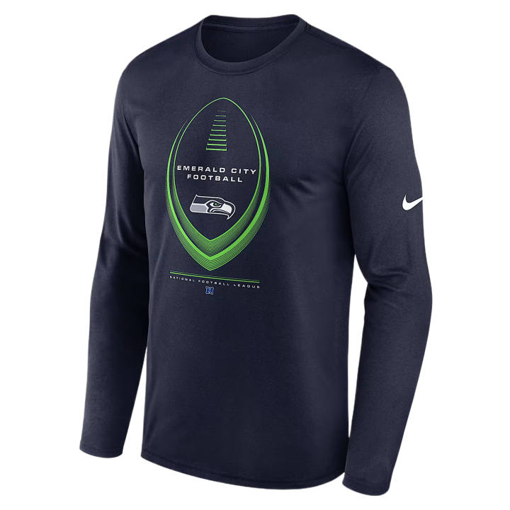 Nike Nike NFL Soccer Jerseys Men's Marine Blue Crew Neck Moderate Straight Fit