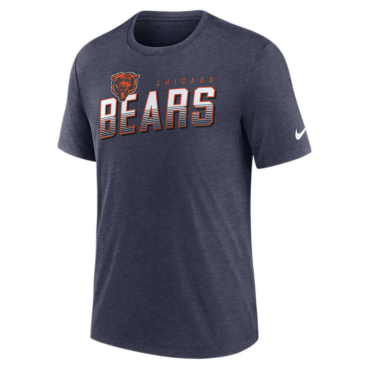 Nike Nike NFL T Shirts Men's Marine Blue Heather Crew Neck Moderate