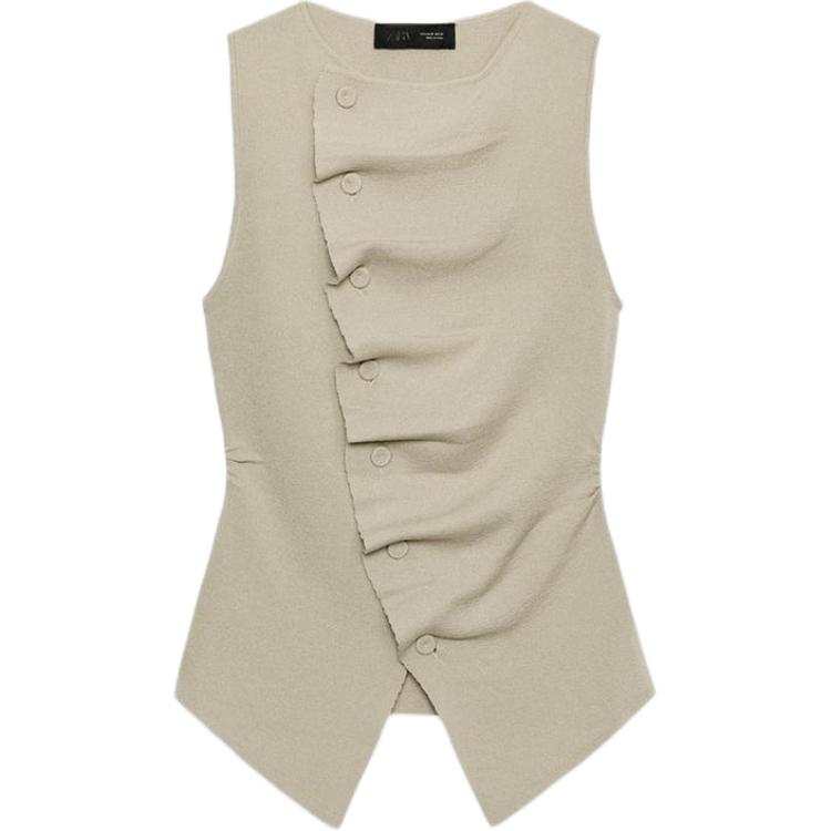 ZARA Knitwear Women's Sand Crew Neck Moderate