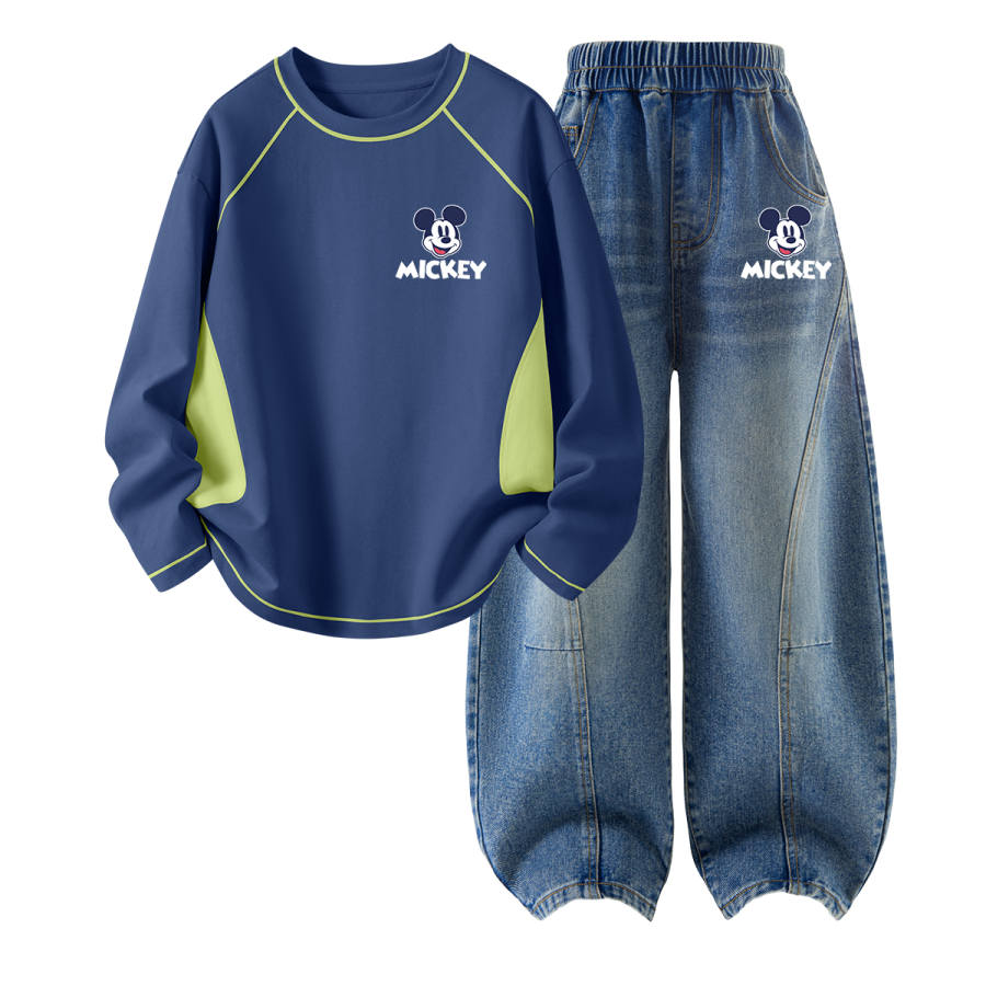 Disney Kids Casual Sportswear Crew Neck Thin Stretch Breathable