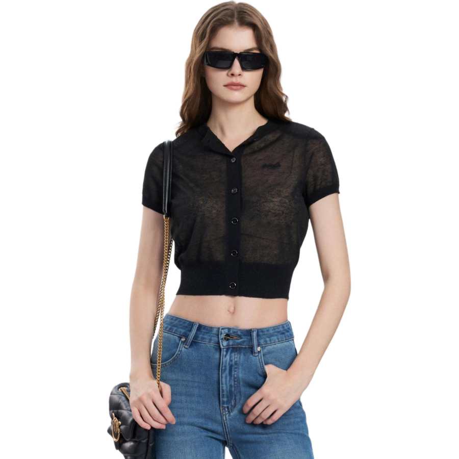 PINKO Sweaters Women's Black Crew Neck Thin
