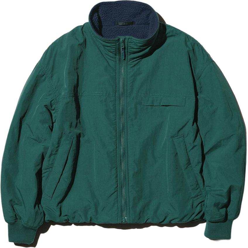 UNIQLO Jackets Unisex Turquoise Stand Collar Moderate Straight Fit