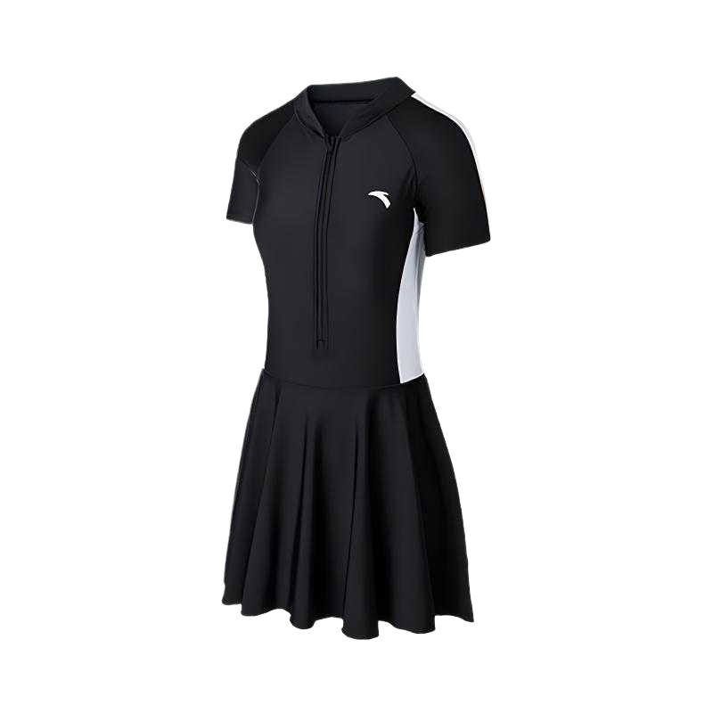 ANTA One Piece Swimsuits Women's Black/White Moderate Short Skirt