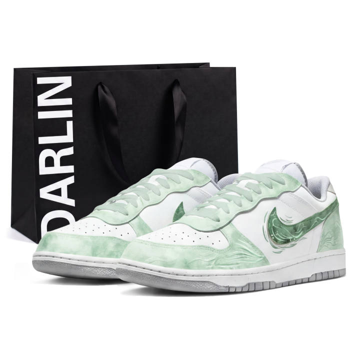 Nike Nike Big Skateboard Shoes Unisex Low Top Green/White