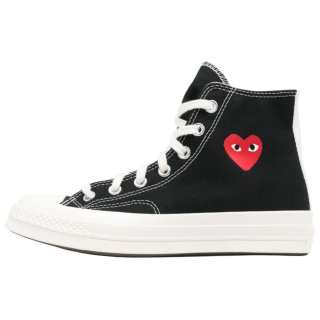 CDG Play Converse X CDG Play Canvas Shoes Unisex High Top Black