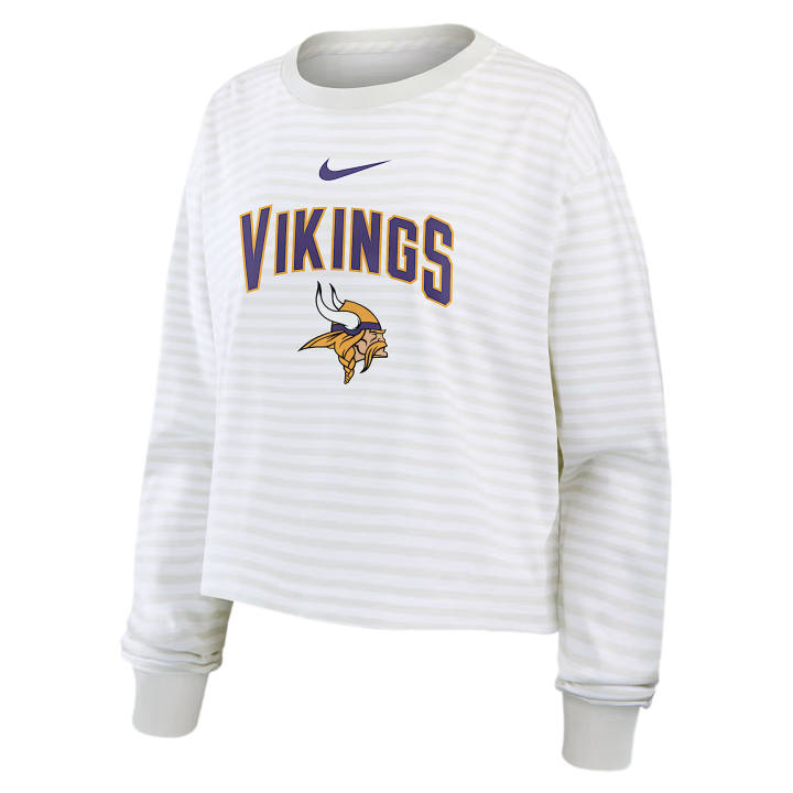 Nike Nike NFL Rugby Jerseys Women's White/Gray Crew Neck Moderate