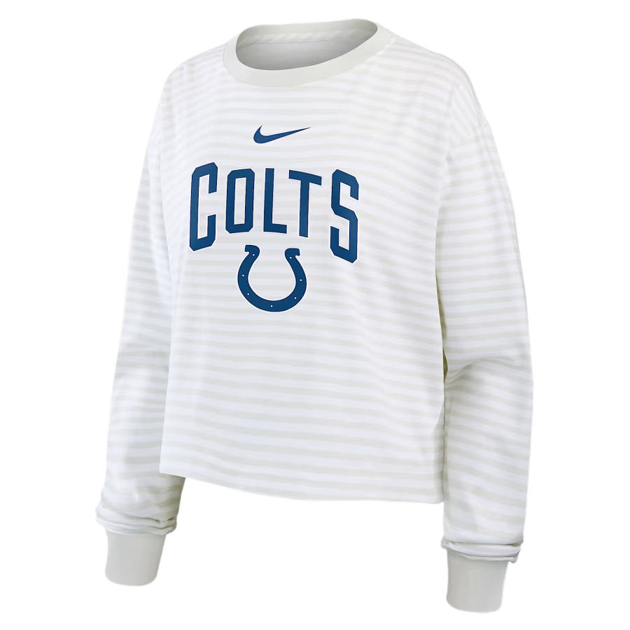 Nike Nike NFL Rugby Jerseys Women's White/Gray Crew Neck Moderate
