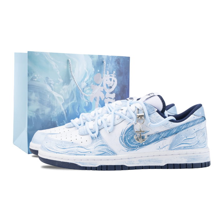 Nike Nike Big Skateboard Shoes Men's Low Top White/Blue