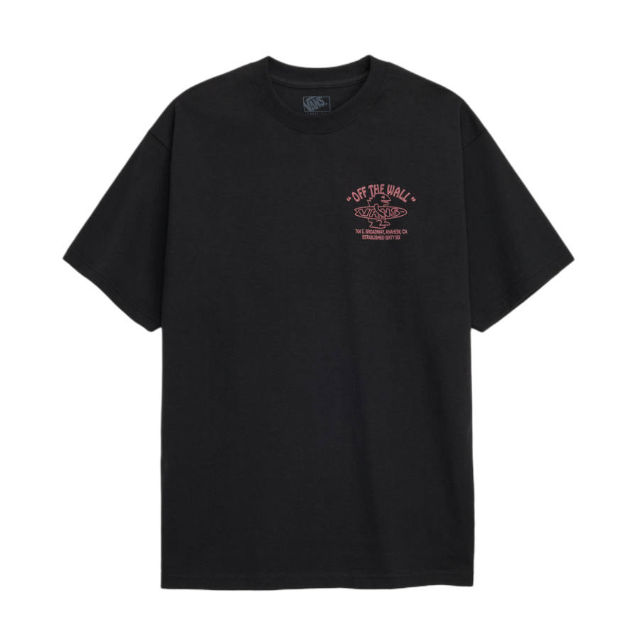 Vans T Shirts Men's Black Crew Neck Moderate Straight Fit