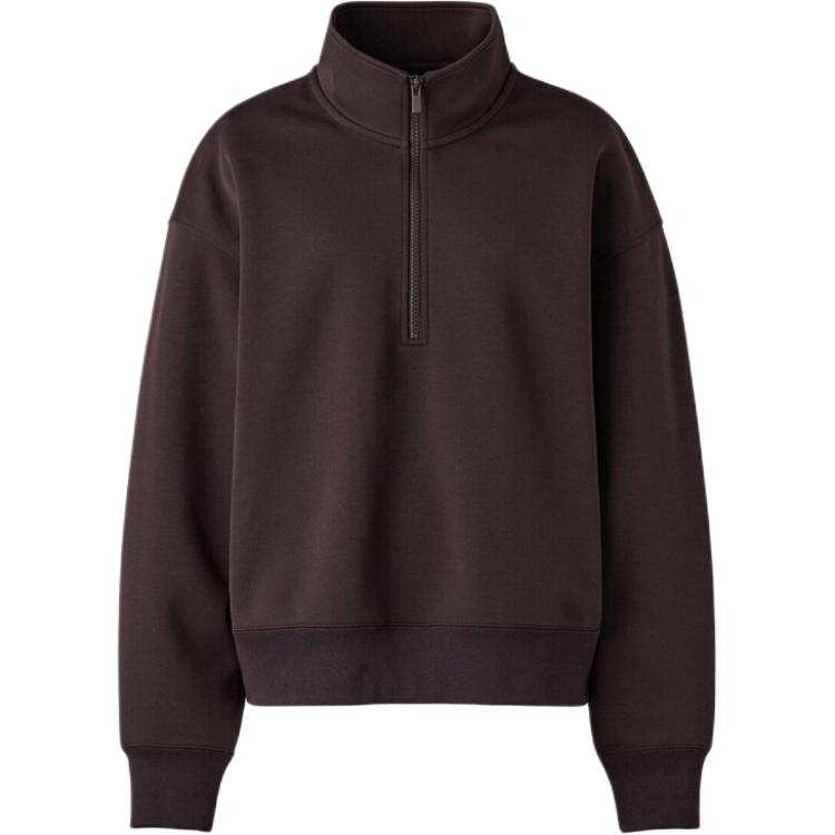 UNIQLO C Collection Sweatshirts Women's 39 Brown Black Stand Collar Moderate