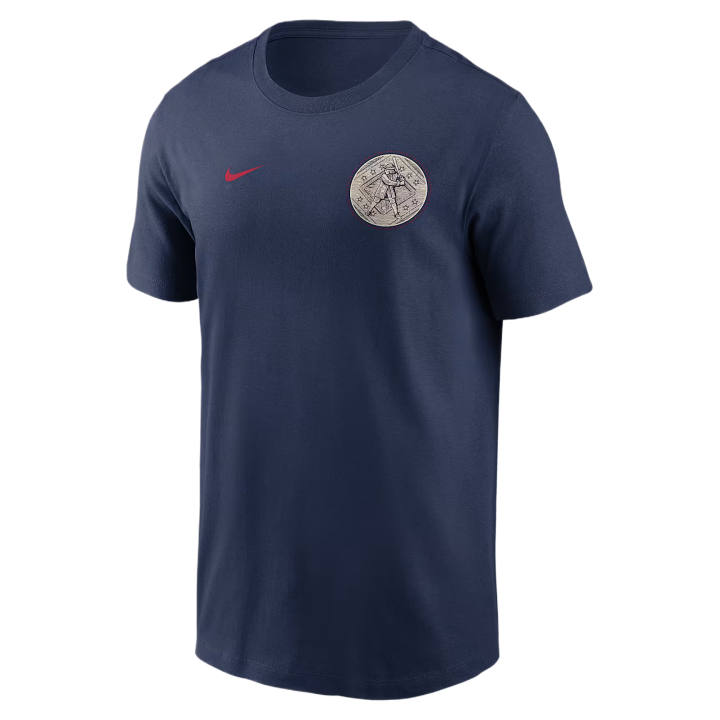 Nike Nike T Shirts Men's Midnight Blue Crew Neck Moderate