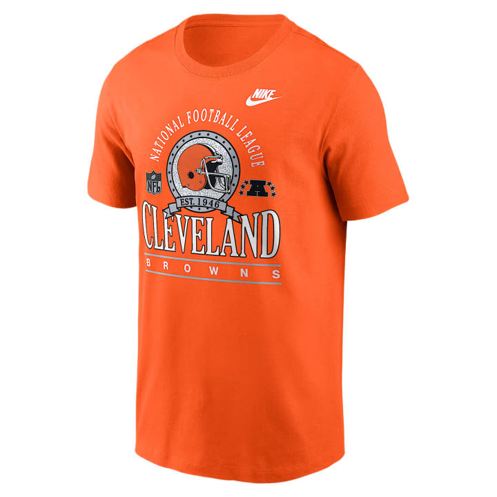 Nike Nike T Shirts Men's Orange Crew Neck Moderate