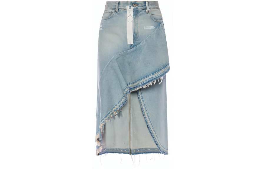 OFF-WHITE OFF WHITE FW21 Denim Long Skirt Women's