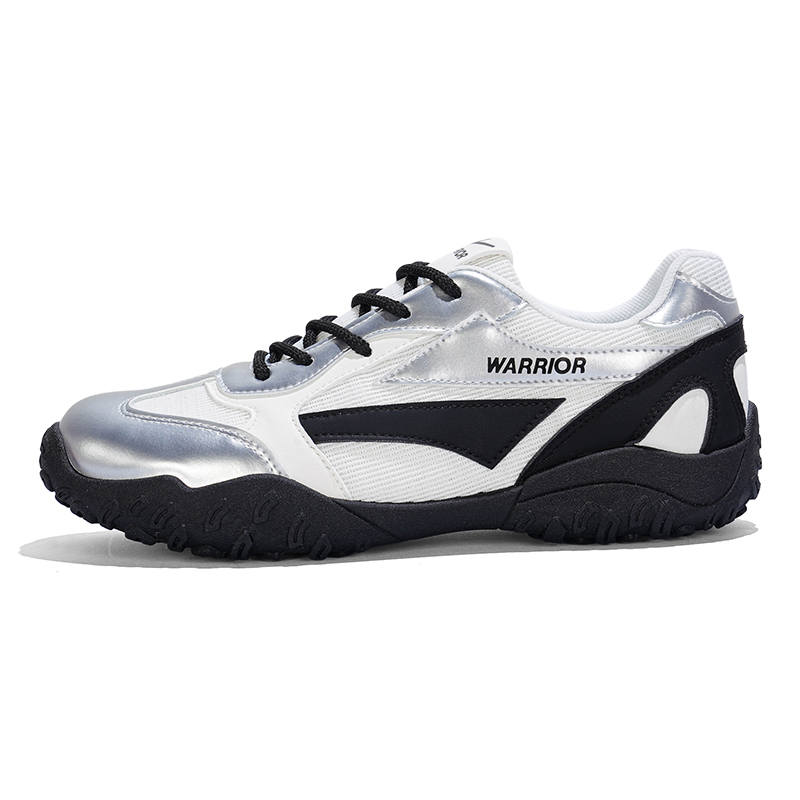 WARRIOR WARRIOR Casual Shoes Men's Low Top Silver Beige Black