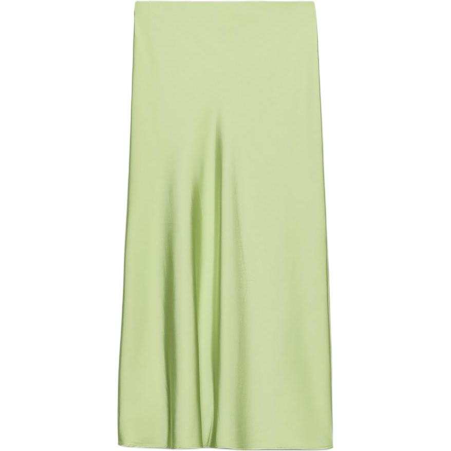 ZARA Casual Long Skirts Women's Apple Green Moderate