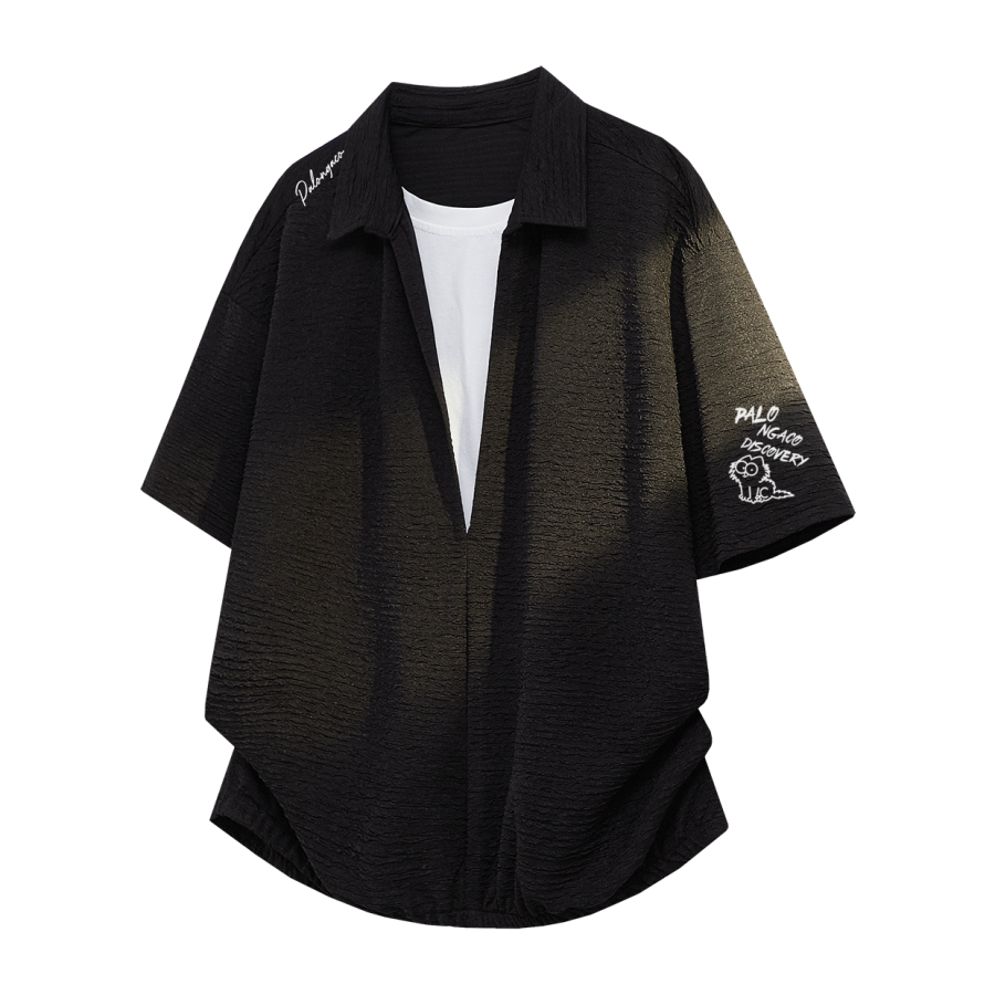 PAL ONGACO T Shirts Unisex Lapel Moderate Straight Fit
