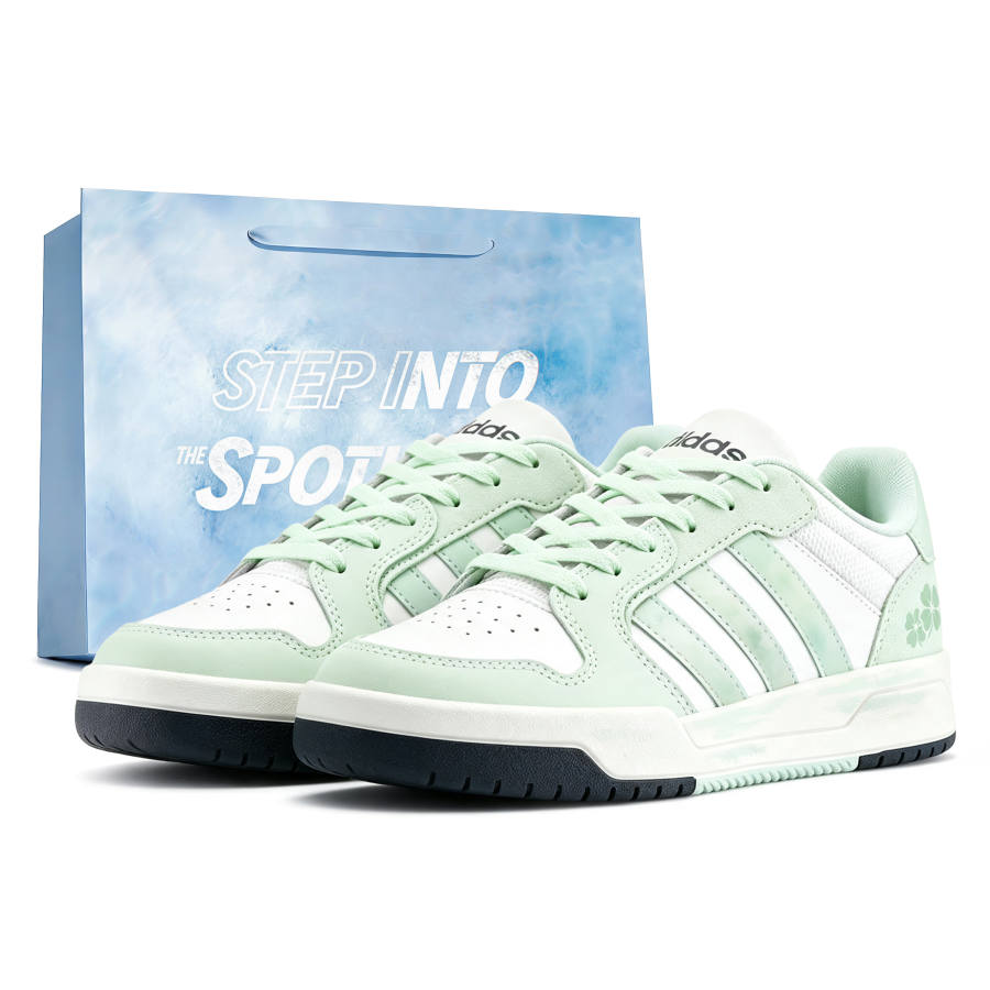 Adidas Adidas ENTRAP Skateboard Shoes Unisex Low Top Mint Green White Black Color Block
