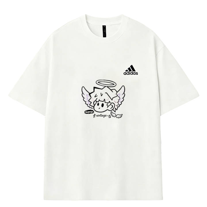 Adidas Adidas MUST HAVES T Shirts Men's White Crew Neck Moderate