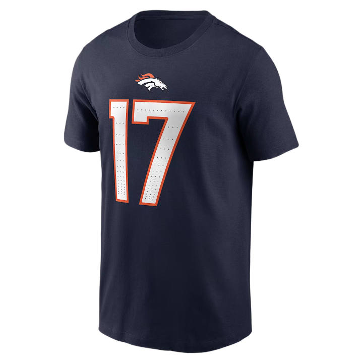 Nike Nike NFL T Shirts Men's Marine Blue Crew Neck Moderate